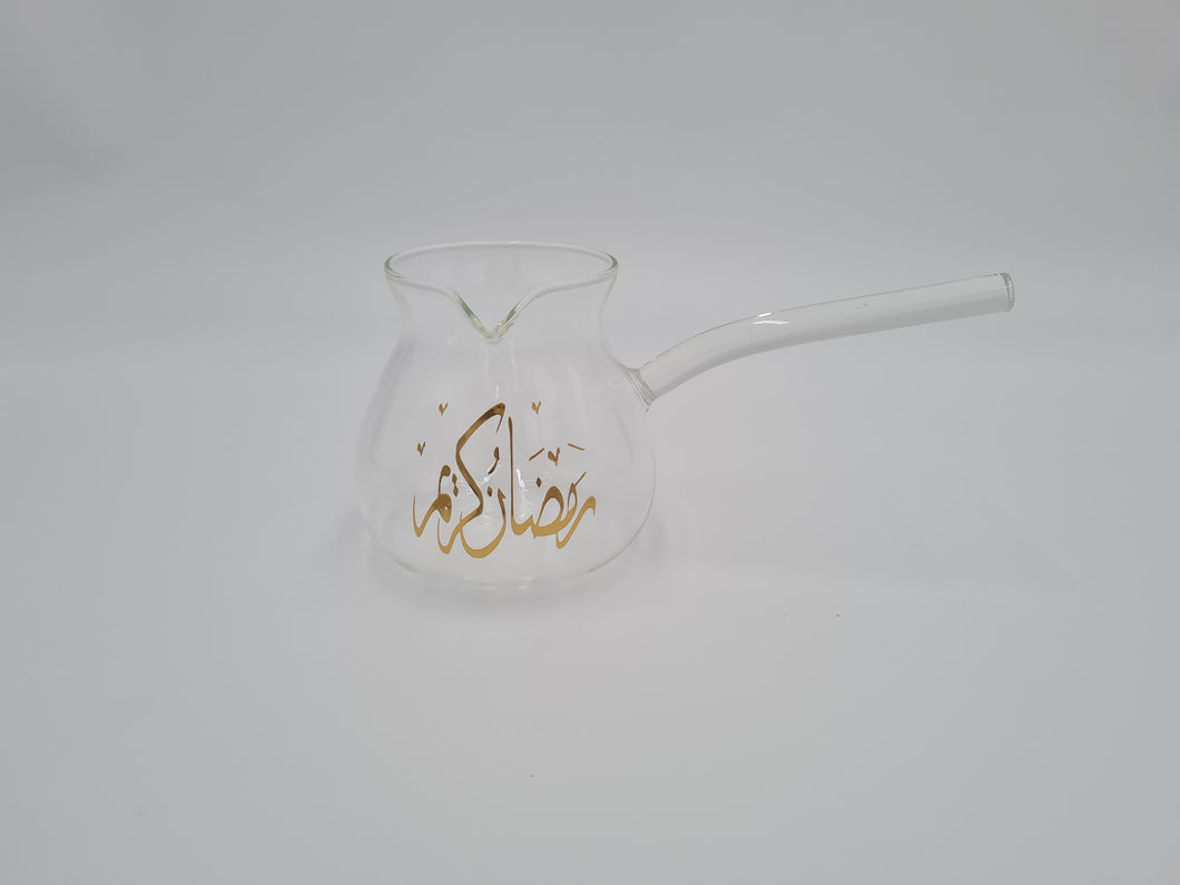 Ramadan Printed Glass coffee pot