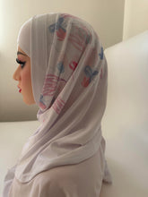 Load image into Gallery viewer, Laser-printed Lycra hijab for teens (حجابات ليكرا قطعتين بطباعة ليزرية ثابتة )