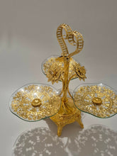 Load image into Gallery viewer, ✨ ستاند تقديم فاخر بثلاثة أطباق – تصميم ملكي ذهبي ✨