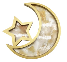 Load image into Gallery viewer, Eid Mubarak Wooden Tray Ramadan Muslim Moon Star Dessert Wooden Plate
