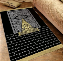 Load image into Gallery viewer, Kaaba Style Kristal velvet Prayer Mat - Thick for Adult
