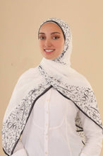 Load image into Gallery viewer, Arabesque Crepe Shawl ( شالات الأحرف العربية )