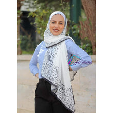 Load image into Gallery viewer, Arabesque Crepe Shawl ( شالات الأحرف العربية )
