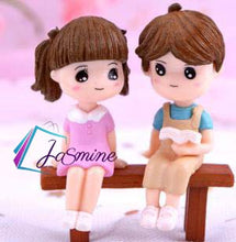 Load image into Gallery viewer, Boy reading book and girl Ornament set- decoration,Gifts
