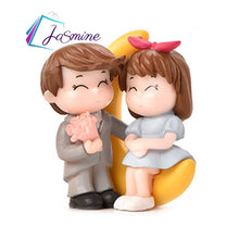 Load image into Gallery viewer, Boy and girl on the moon Ornament set- decoration,gifts
