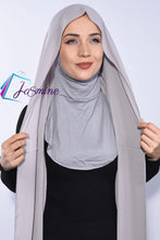 Load image into Gallery viewer, Elif instant Hijab Shawl ( شال كريب ايليف انستانت مع قمطة )