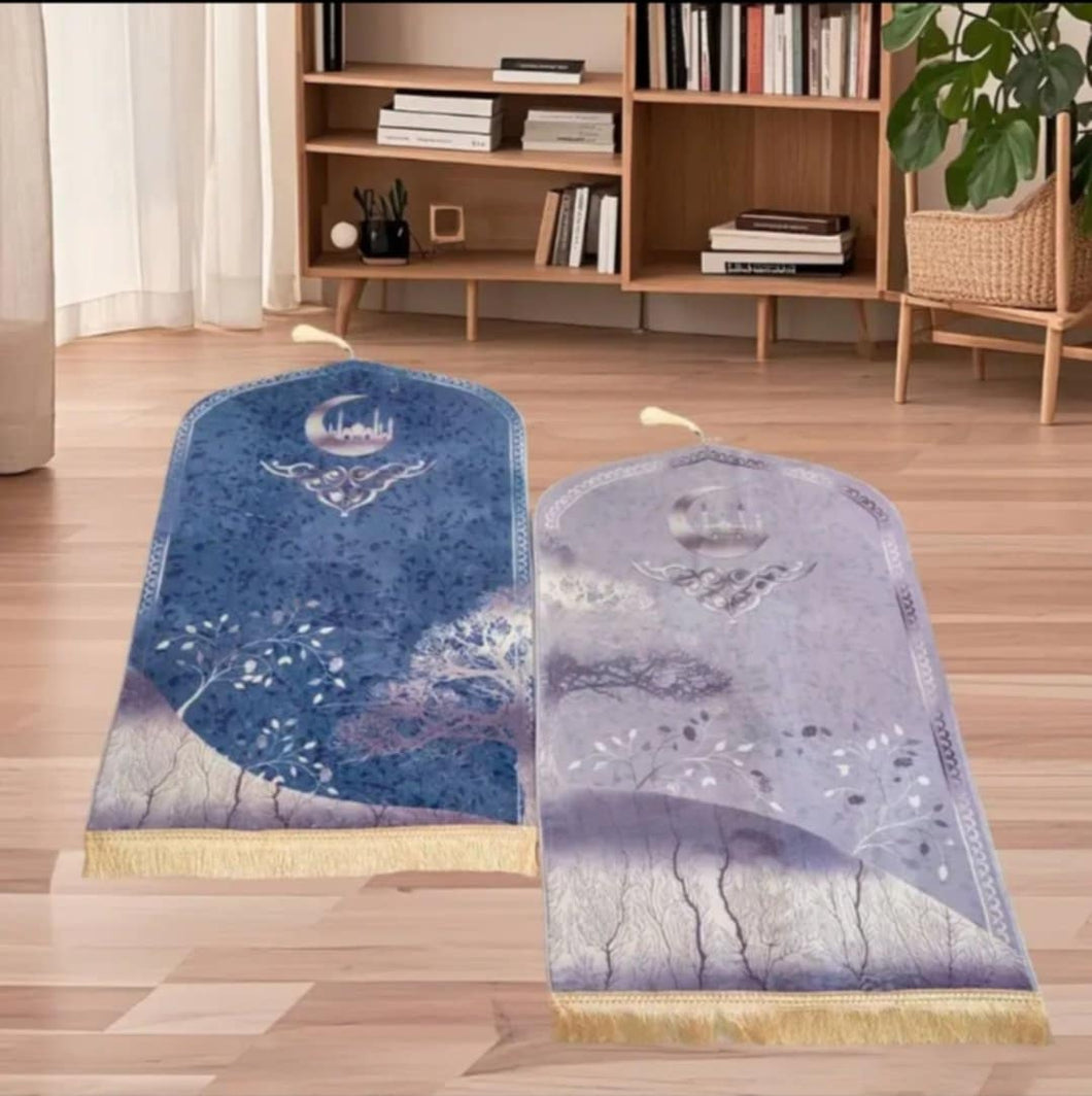Two pairs of   Velvet Prayer Mat - thick, spongy and comfortable for Adult