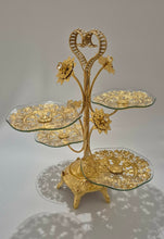 Load image into Gallery viewer, ستاند تقديم فاخر بأربع طبقات – تصميم ملكي ذهبي
