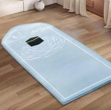 Load image into Gallery viewer, Kaaba Style Velvet Prayer Mat - thick for Kids
