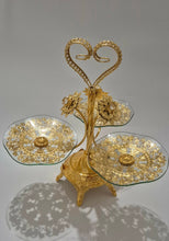 Load image into Gallery viewer, ✨ ستاند تقديم فاخر بثلاثة أطباق – تصميم ملكي ذهبي ✨
