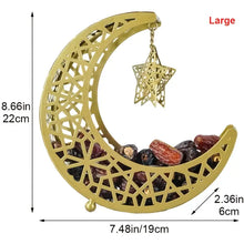 Load image into Gallery viewer, Middle East Arabic Festival Moon Iron Hollow Tray Storage Decoration
