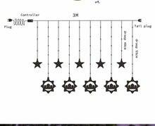 Load image into Gallery viewer, Long Ramadan Lantern curtain string light decoration (حبل اضائة بتصميم جديد وعصري)
