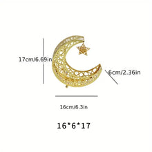 Load image into Gallery viewer, Middle East Arabic Festival Moon Iron Hollow Tray Storage Decoration
