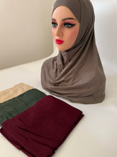 Load image into Gallery viewer, Two-piece Turkish cotton hijab (حجاب قطعتين قطن تركي )
