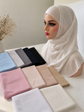 Load image into Gallery viewer, Two-piece Syrian cotton hijab ( حجاب قطعتين قطن سوري)

