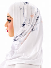 Load image into Gallery viewer, Laser-printed Lycra hijab for teens  (حجابات ليكرا قطعتين بطباعة ليزرية ثابتة )
