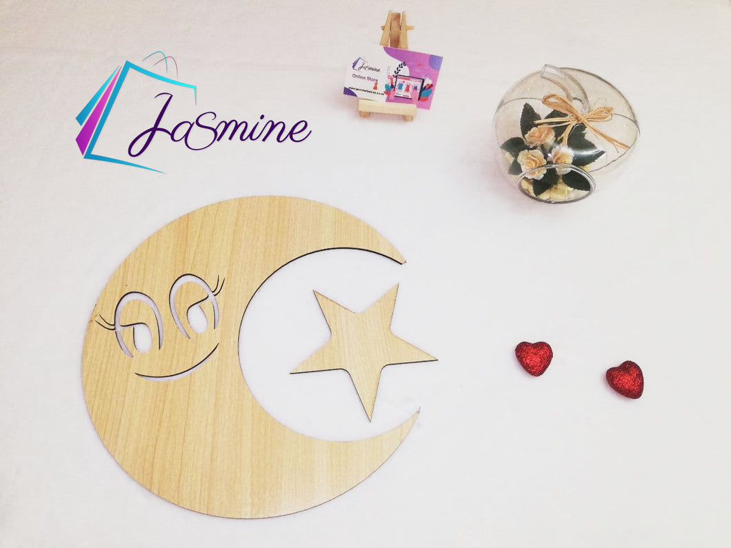 Wall hanging Smiling moon decoration