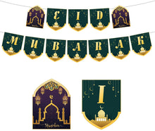 Load image into Gallery viewer, Eid Mubarak banner decoration
