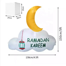 Load image into Gallery viewer, Ramadan inflatable Cloud and Moon (BIG)
